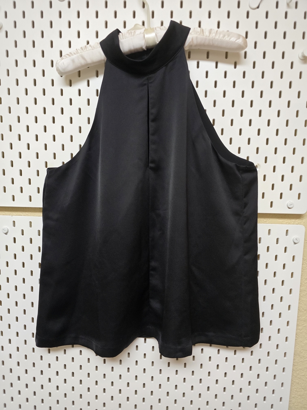 Black High Neck Sleeveless Blouse